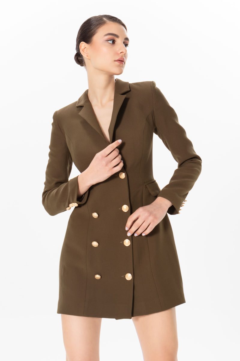 Front Button Jacket Dress Barrus