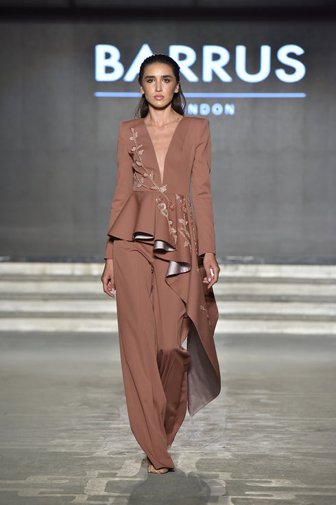 PEPLUM EMBROIDERED JACKET - Barrus London