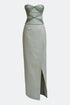 Bra Form Bustier With Cross Form Drape Detail