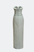 BRA FORM BUSTIER WITH CROSS FORM DRAPE DETAIL - Barrus London