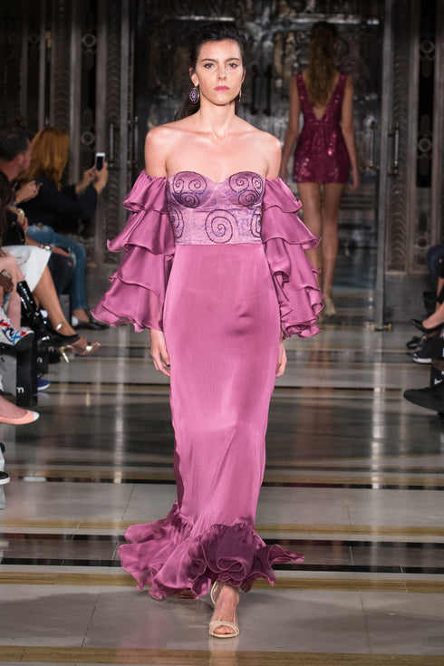 BRA FORM DRESS WITH FLYWHEEL ARM DETAILS - Barrus London