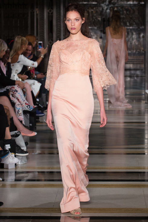 DRESS WITH FRENCH LACE DETAIL - Barrus London