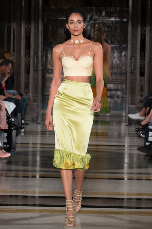 SKIRT WITH MARBLING DETAIL - Barrus London