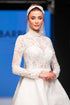 A FORM LONG SLEEVE INLAID WEDDING DRESS - Barrus London