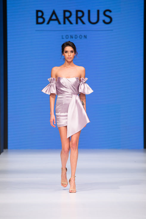 MOVEABLE SLEEVE DETAIL MINI DRESS - Barrus London