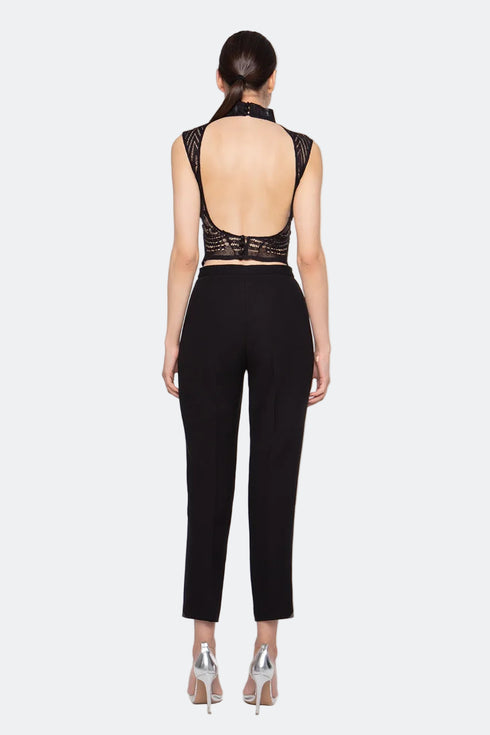 High Neck Stone Detailed Top