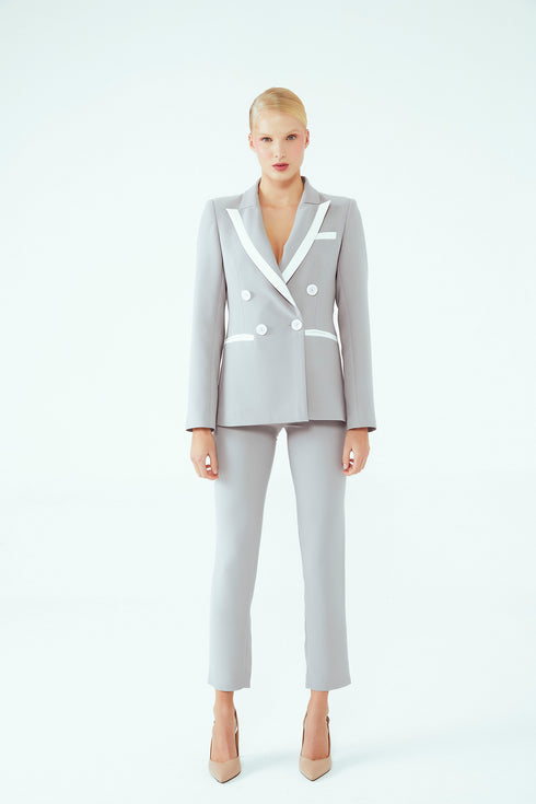 JACKET WITH STRIPE DETAIL - Barrus London