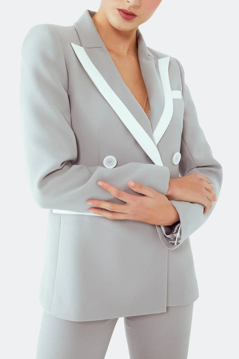 JACKET WITH STRIPE DETAIL - Barrus London