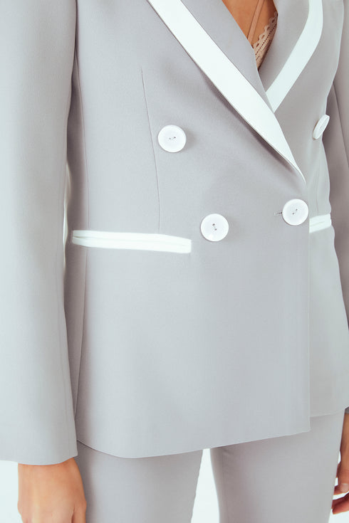 JACKET WITH STRIPE DETAIL - Barrus London