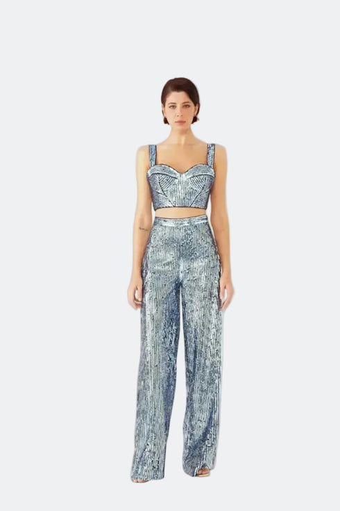 PAILLETTE, STRAIGHT FIT TROUSERS - Barrus London