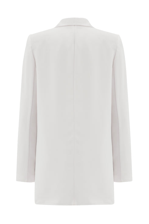 White Jacket With Single Button Front