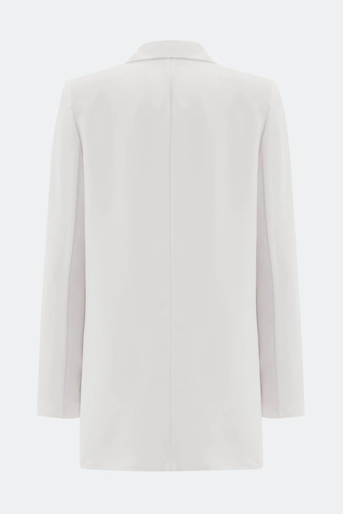 White Jacket With Single Button Front
