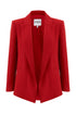Red Jacket With Lapel And Pocket Detailed