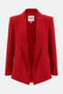 Red Jacket With Lapel And Pocket Detailed