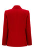 Red Jacket With Lapel And Pocket Detailed