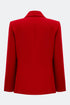 Red Jacket With Lapel And Pocket Detailed
