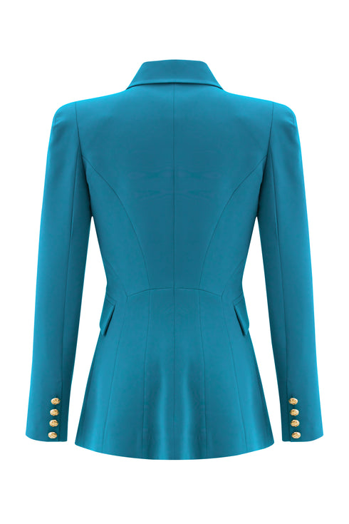 Button Front Detailed Double Breasted Jacket