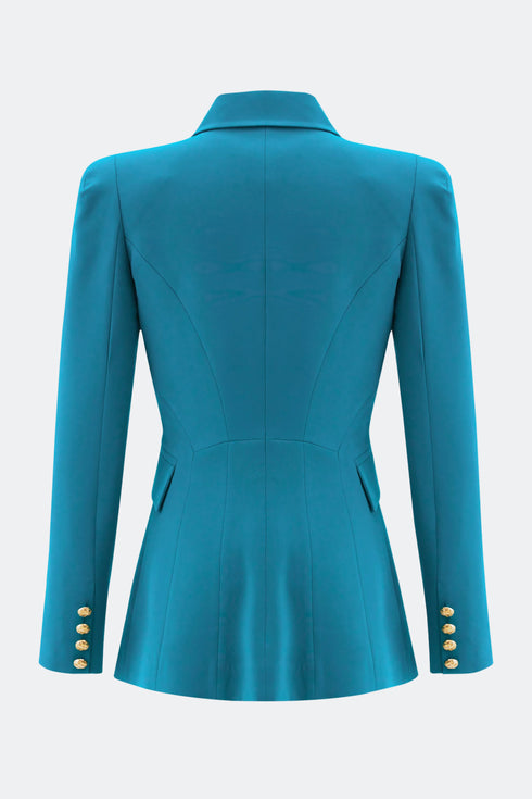 Button Front Detailed Double Breasted Jacket