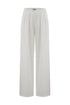High Waist Pleated Straight Trousers
