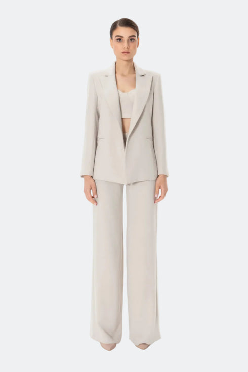 Isabelline Jacket With Lapel And Pocket Detailed