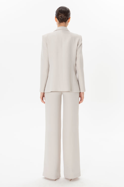 Isabelline Jacket With Lapel And Pocket Detailed