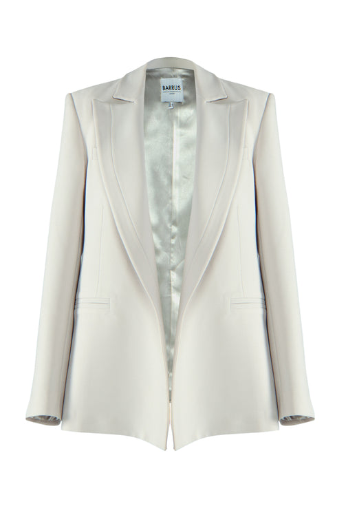 Isabelline Jacket With Lapel And Pocket Detailed