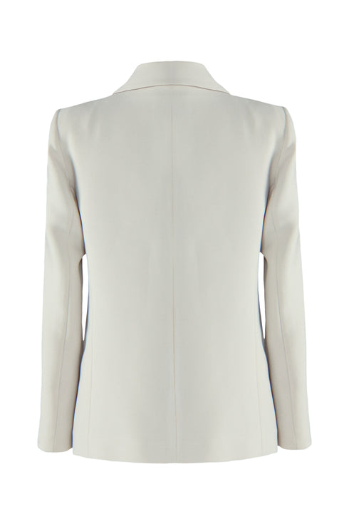 Isabelline Jacket With Lapel And Pocket Detailed