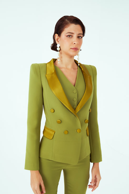 JACKET WITH COLLARET AND POCKET ABRAHAM DETAIL - Barrus London