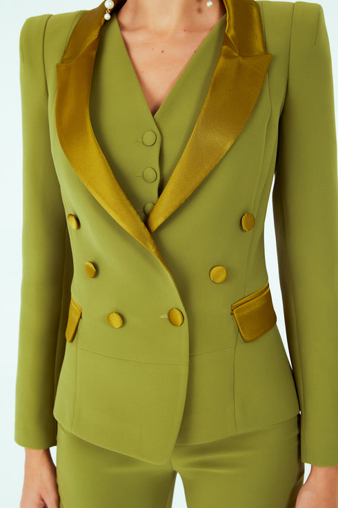 JACKET WITH COLLARET AND POCKET ABRAHAM DETAIL - Barrus London