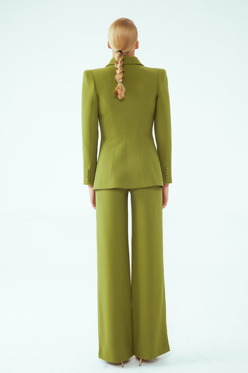 DOUBLE BREASTED JACKET GREEN - Barrus London