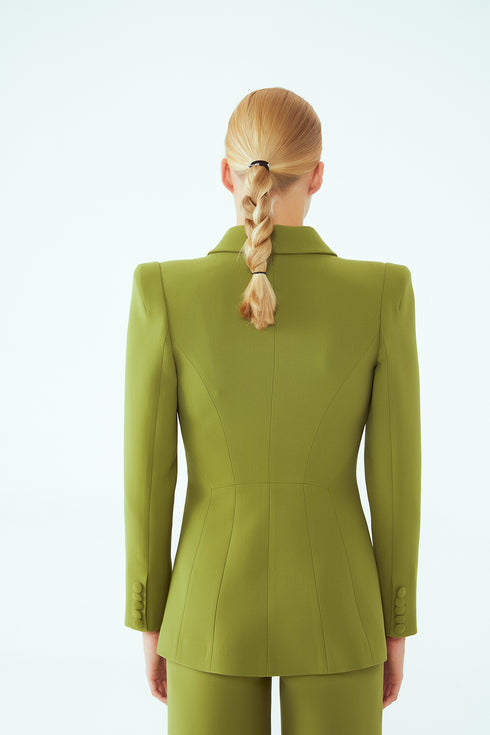 DOUBLE BREASTED JACKET GREEN - Barrus London