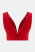 V Neck Red Top