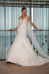 3-D INLAID FISH TAIL WEDDING DRESS - Barrus London