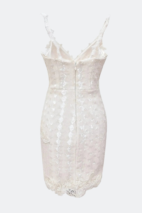 SEQUIN AND BEAD FINGERED AFTER DRESS - Barrus London