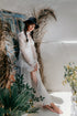 INLAID WEDDING DRESS WITH TWO SLIT DETAIL - Barrus London
