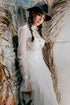 INLAID WEDDING DRESS WITH TWO SLIT DETAIL - Barrus London