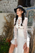 INLAID WEDDING DRESS WITH TWO SLIT DETAIL - Barrus London