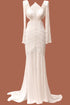 CUT BACK WEDDING DRESS WITH SEE THROUGH DETAIL - Barrus London