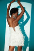 Rana Feathered Mini Dress