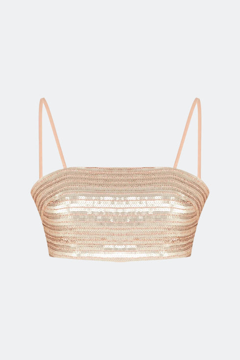 Bellatrix Bronz Nude Crop Top