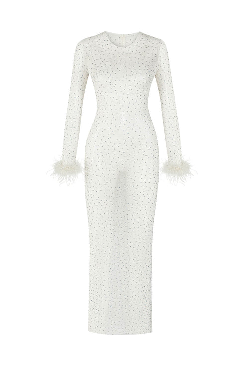 White Tulle Bodycon Dress