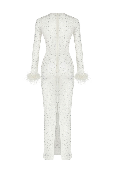 White Tulle Bodycon Dress