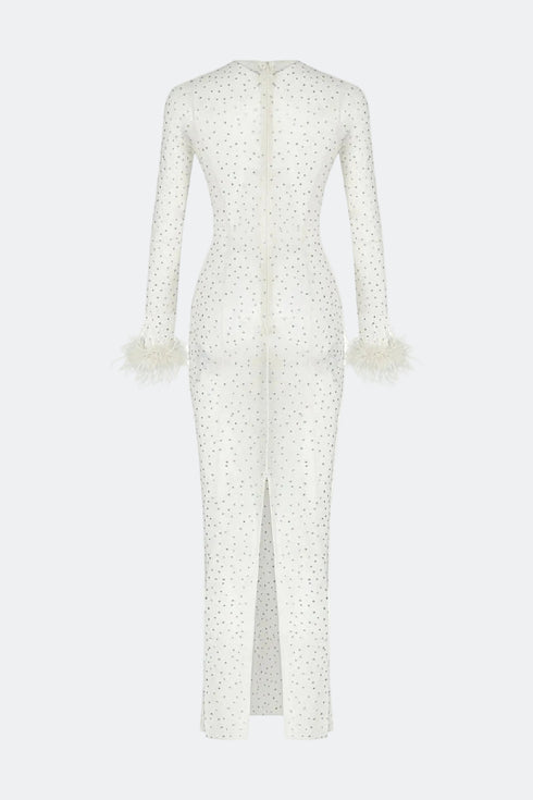 White Tulle Bodycon Dress