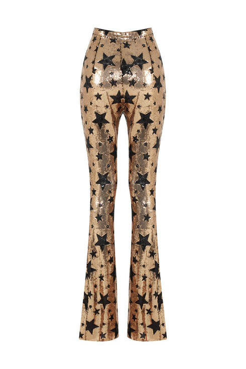 Vega Shine High Waist Flare Trousers