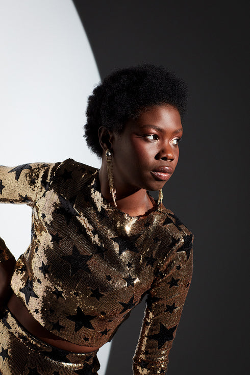 Vega Shine High Waist Flare Trousers