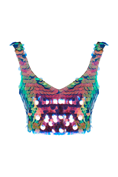 Iris Sequin Crop Top