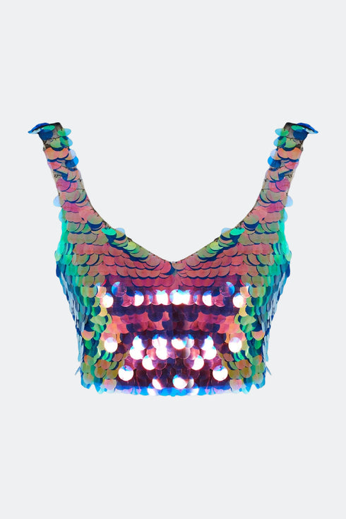 Iris Sequin Crop Top