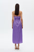 Paisley Purple Chain Detailed Satin Dress