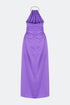 Paisley Purple Chain Detailed Satin Dress