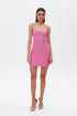 Carnation Pink Corset Mini Dress